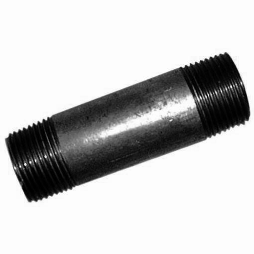 Zwart pijpnippel 2x bu.dr. nr.23