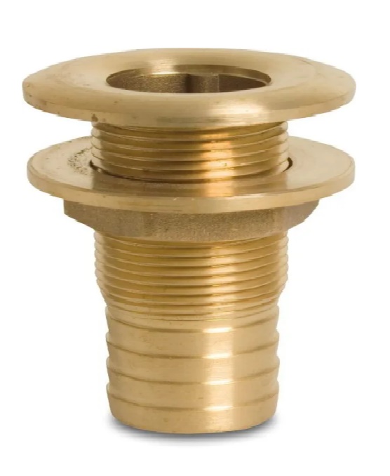 Messing tankdoorvoerkoppeling met slangtule