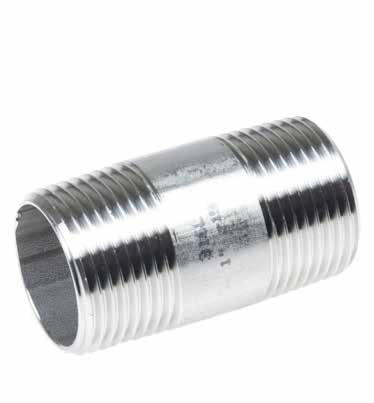 RVS 316 pijpnippel 2x bu.dr. nr.23