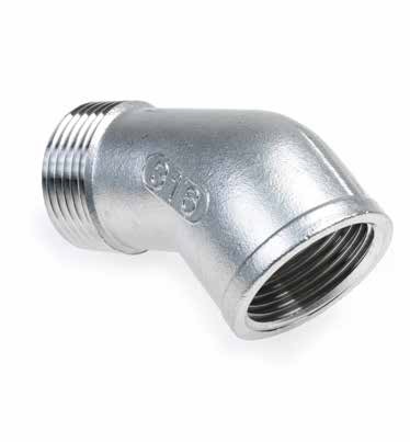 RVS 316 knie 45° bi.dr. x bu.dr. nr.121