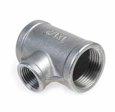 RVS 316 verloop T-stuk 90° 3x bi.dr. nr.130