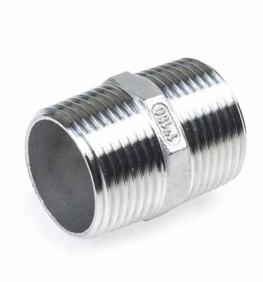 RVS 316 dubbele nippel 2x bu.dr. nr.280