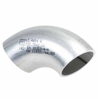 RVS 316 lasbocht 90°