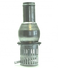 Kardan zuigkorf met tule, met klep, verzinkt