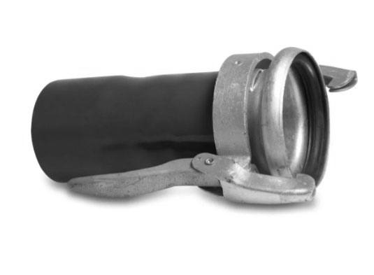 Kardan M-deel voorzien van ca. 1 meter PVC buis spie eind