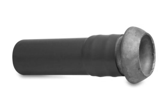 Kardan V-deel voorzien van ca. 1 meter PVC buis spie eind