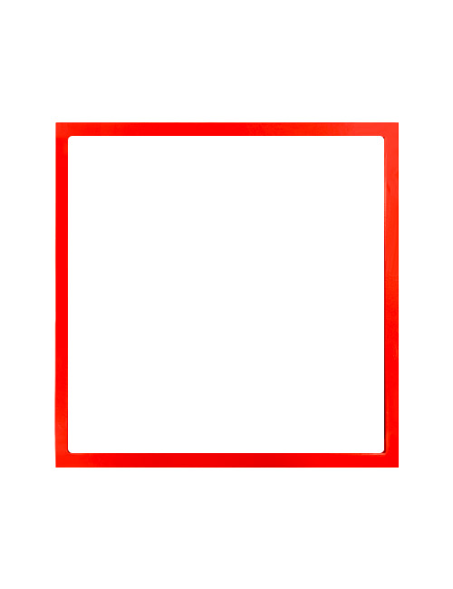 Daglijst 500x500mm t.b.v. brandkast ROOD gelakt