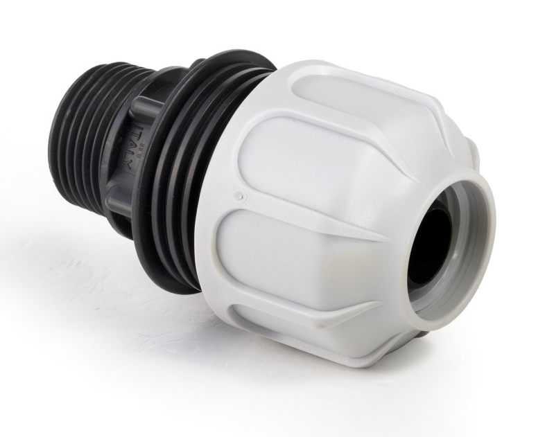 PP zuigslangkoppeling recht met buitendraad