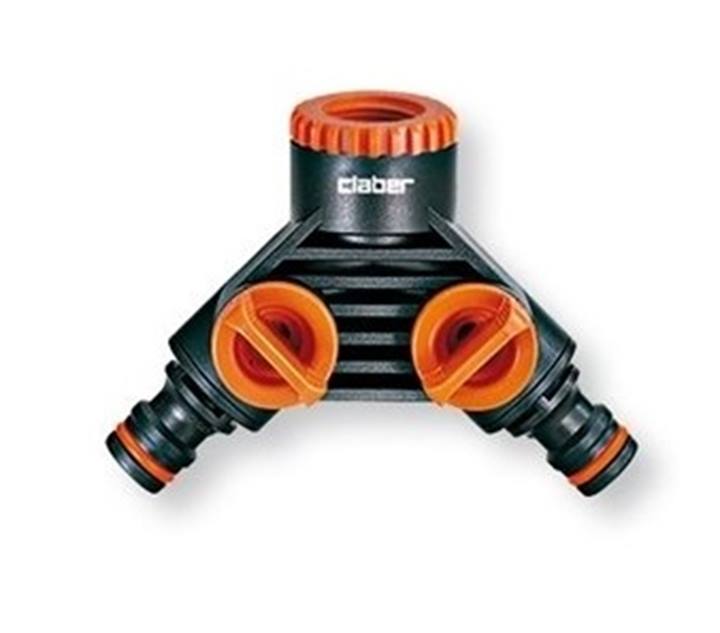 Claber 2-weg kraanverdeelstuk met klik