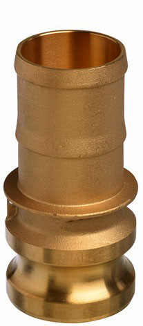 Messing Camlock type E male met tule