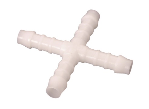 Nylon POM kruisstuk wit 4x tule