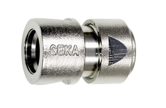 Geka Plus - nikkel - slangaansluiting zonder waterstop
