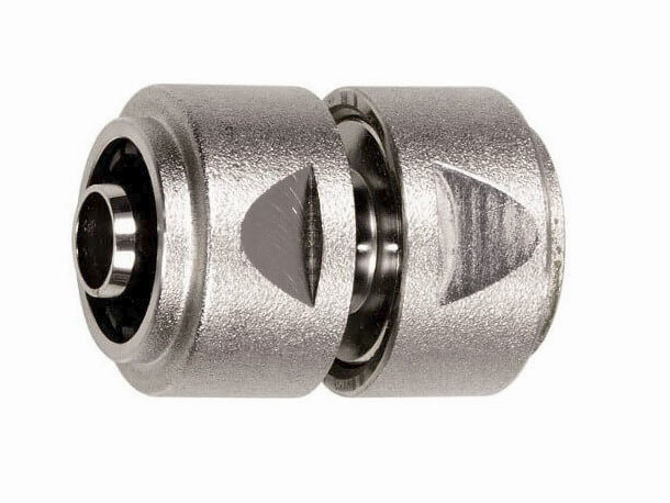 Geka Plus - nikkel - slangverbinder 2x klem