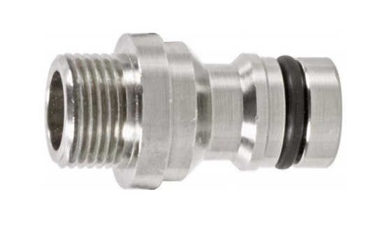 Geka Plus - nikkel - aansluitplug met bu.dr.