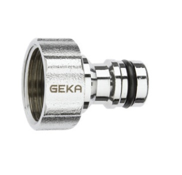 Geka Plus - chroom - aansluitplug met bi.dr.