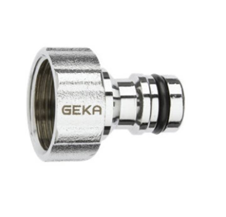 Geka Plus - chroom - aansluitplug met bi.dr.