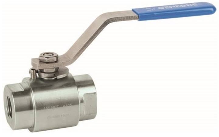 Genebre (2007) RVS 304 hogedruk kogelkraan 2x bi.dr. PN255