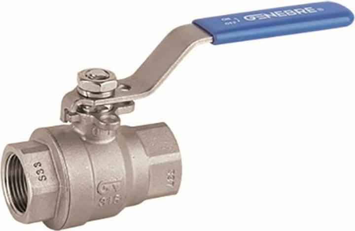 Genebre (2014) RVS 316 kogelkraan 2x bi.dr. PN63