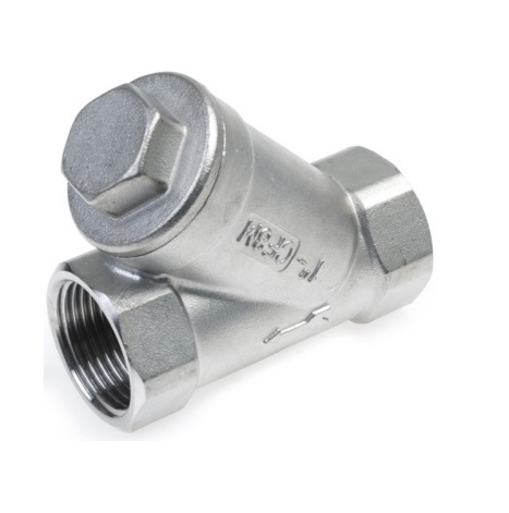 RVS 316 Y-terugslagklep 2x bi.dr. veerbelast