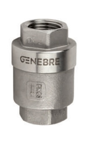 Genebre (2416N) RVS 316 terugslagklep 2x bi.dr. veerbelast NPT PN63