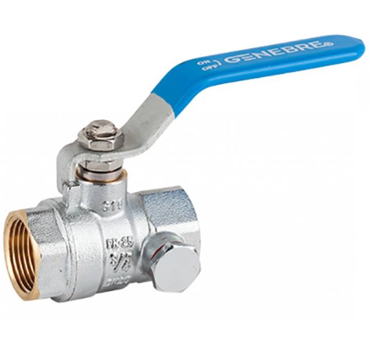 Genebre (3032) Messing kogelkraan 2x bi.dr. met aftap gelegenheid