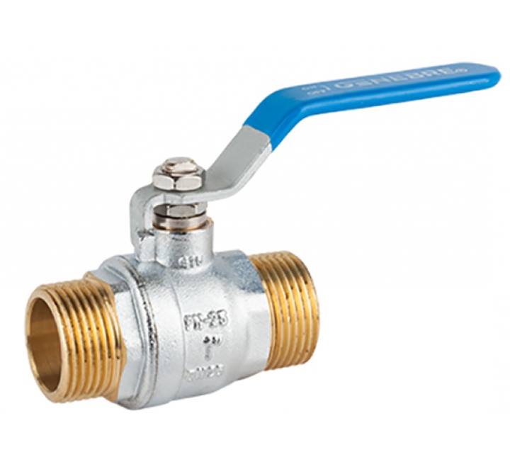 Genebre (3033) Messing kogelkraan 2x bu.dr. PN25