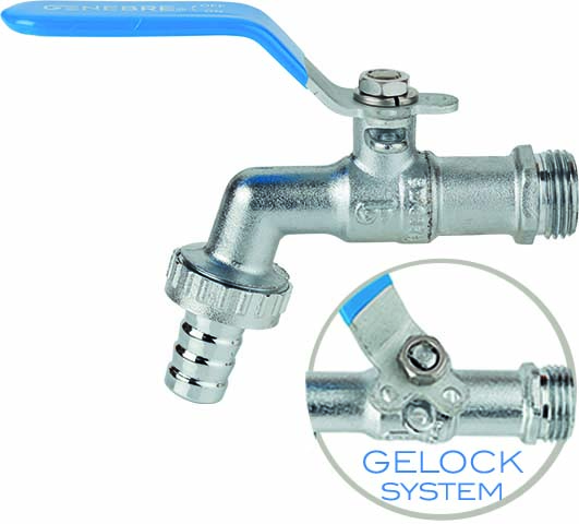 Genebre (3059) Messing kogeltapkraan bu.dr. x slangtule