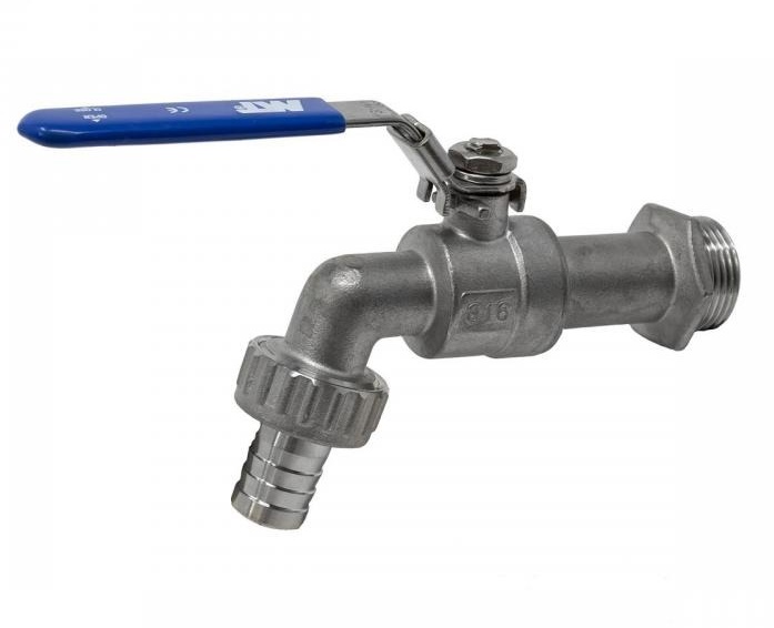 RVS kogeltapkraan 0921 bu.dr. x slangtule