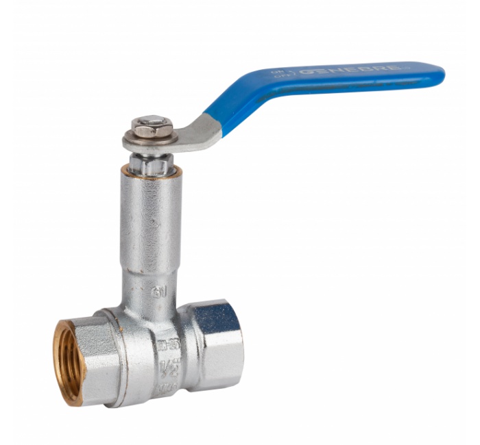 Genebre (3234) Messing kogelkraan verlengd 2x bi.dr.