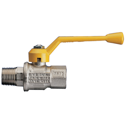 Messing gas kogelkraan 158 bi.dr. x bu.dr. PN5