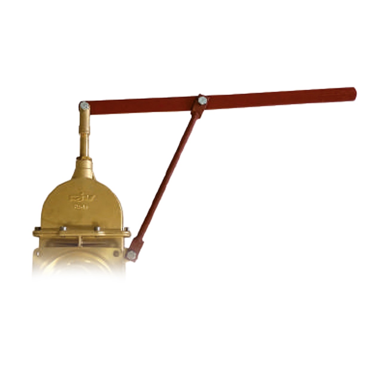 Hendelgarnituur t.b.v. RIV messing mestafsluiter