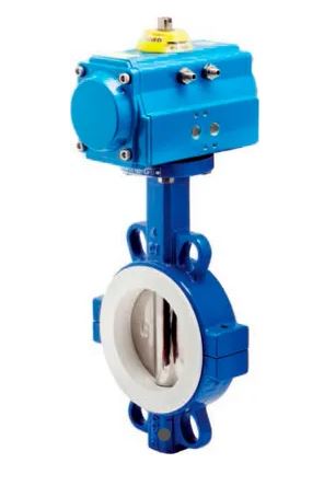 Genebre (5111) Gietijzeren vlinderklep (2101) + actuator pneumatisch PTFE