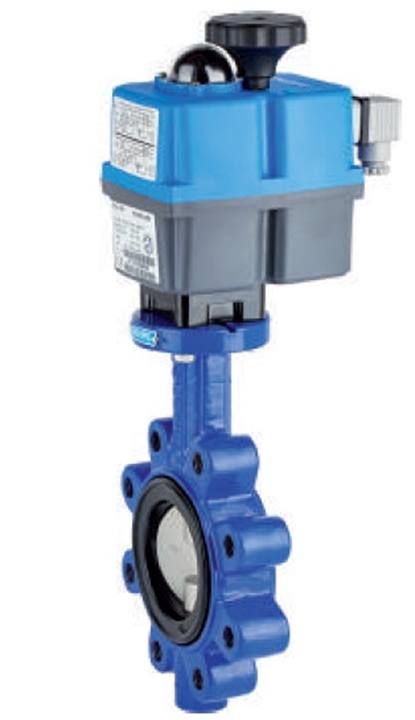 Genebre (5608) Gietijzeren vlinderklep (2108) + actuator 24-240V EPDM