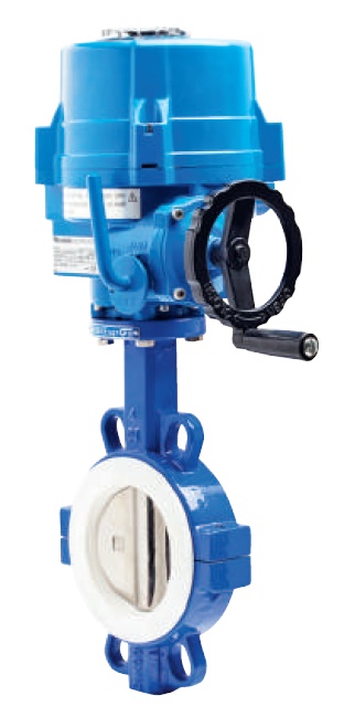 Genebre (5611) Gietijzeren vlinderklep (2101) + actuator 400V PTFE