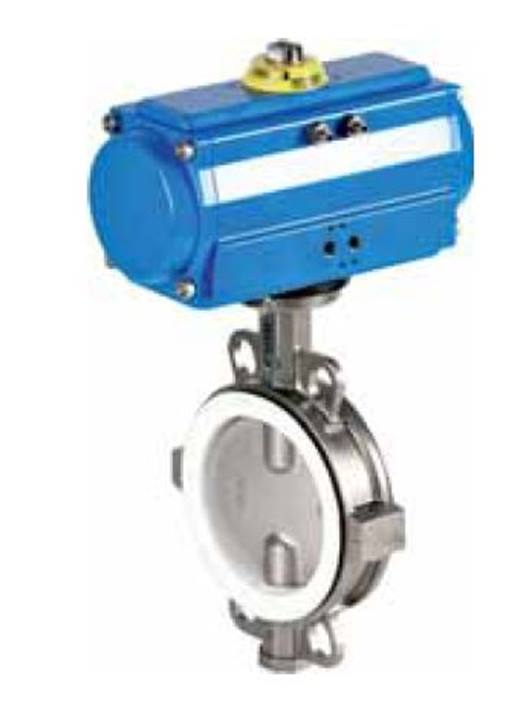 Genebre (5114) RVS 316 vlinderklep (2104) + actuator pneumatisch