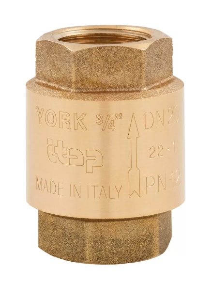 Itap messing terugslagklep veerbelast type YORK