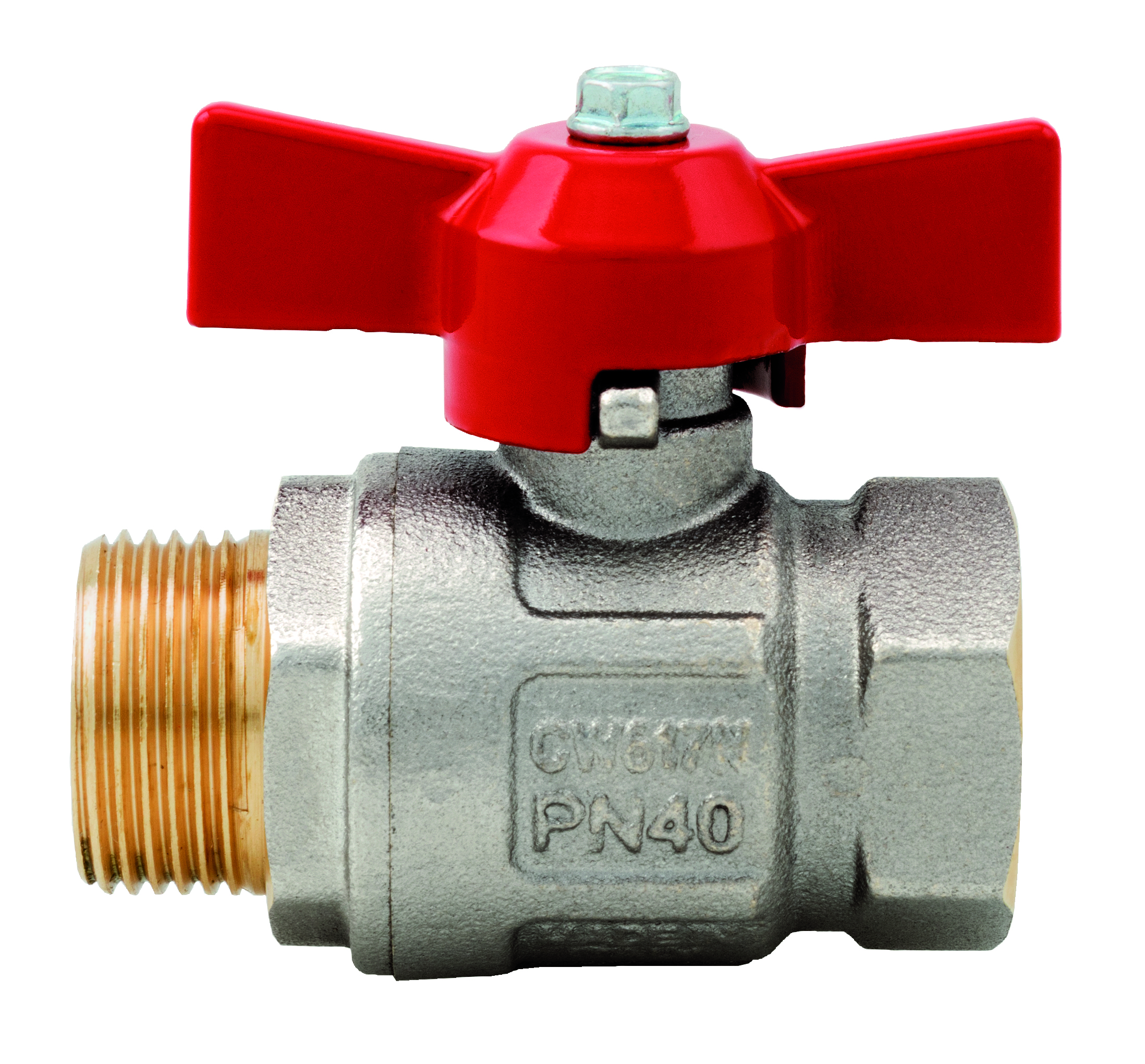 Itap messing kogelkraan 093 bi. x bu. met vlinderhendel