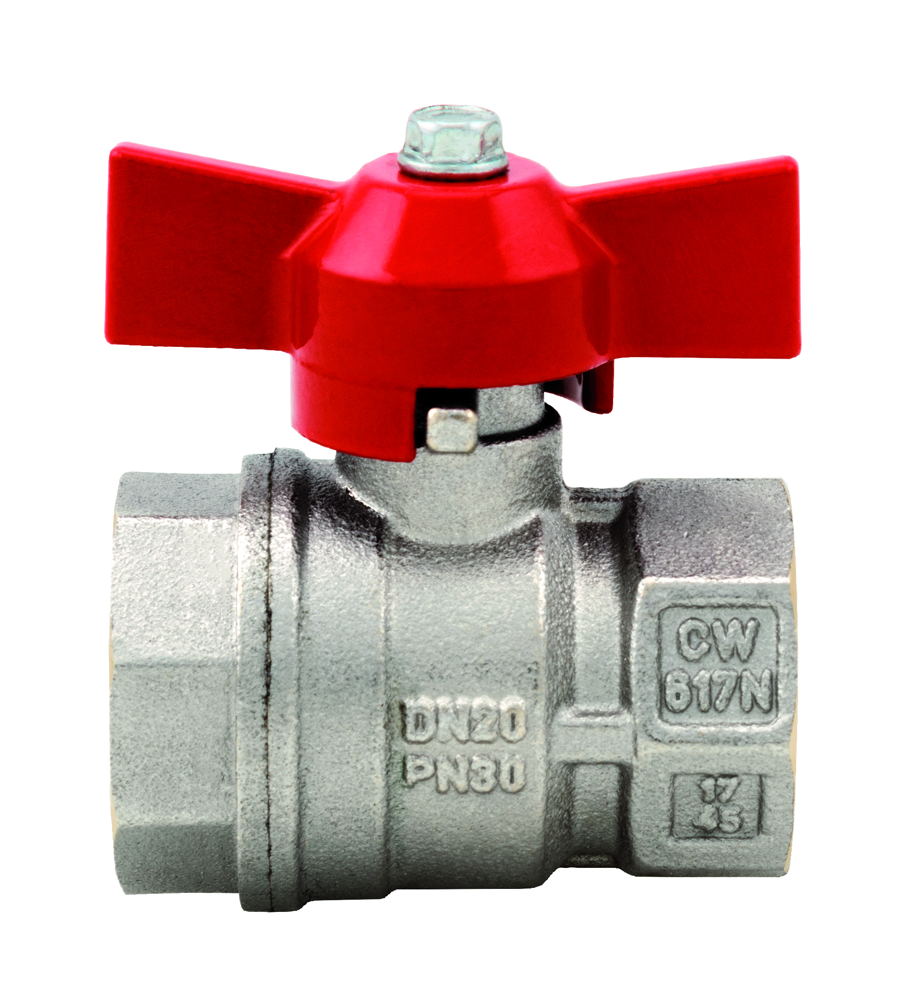 Itap messing kogelkraan 118 2x bi.dr. met vlinderhendel