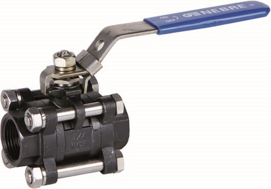 Genebre (2034) Gietijzeren 3-delige kogelkraan 2x bi.dr. 1000WOG