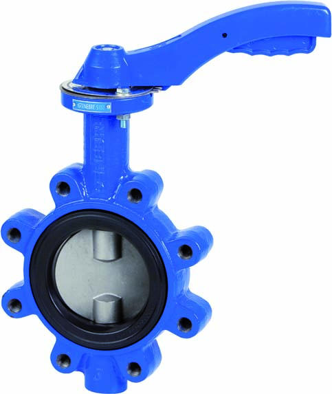 Genebre (2108) Gietijzeren vlinderklep met hendel "lug" EPDM