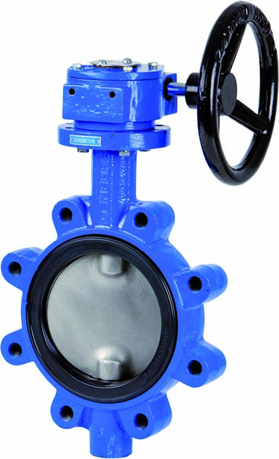 Genebre (2108) Gietijzeren vlinderklep met gear handwiel bediening "lug" EPDM