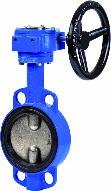 Genebre (2109) Gietijzeren vlinderklep met gear handwiel bediening EPDM