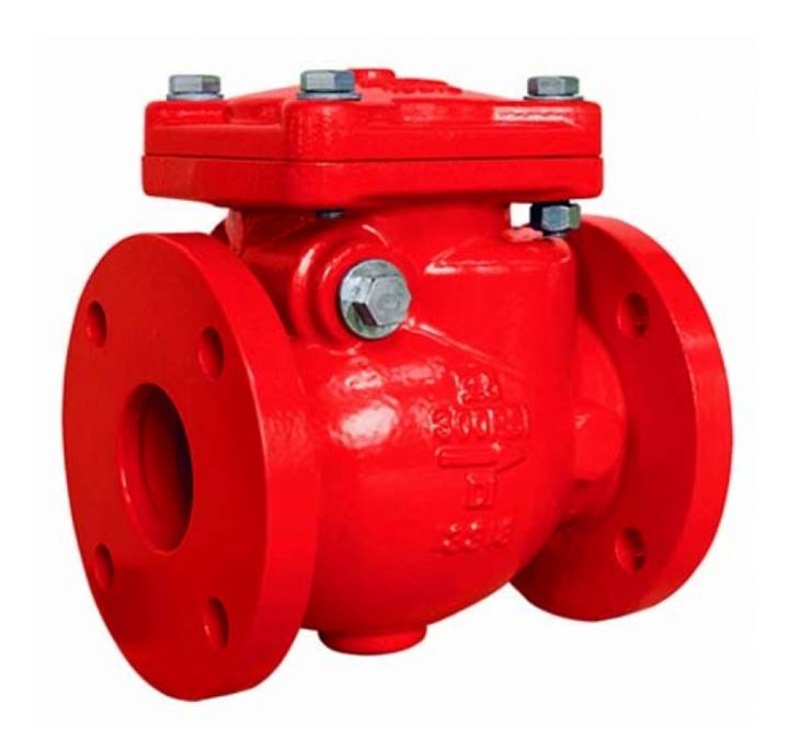 Genebre (2403) Gietijzeren terugslagklep rood DIN 2x flens, UL/FM gekeurd