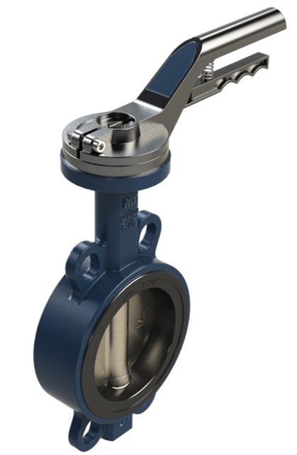 Gietijzeren vlinderklep M5114 met hendel EPDM