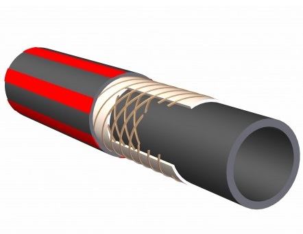 Rubber luchtslang rood/zwart Cyron Rotstrahl (Trix)