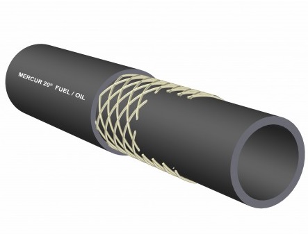 Rubber olie- en benzinebestendige multipurpose slang zwart Mercur 20