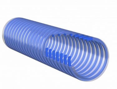 PVC zuig-/persslang transparant blauw Delta SD