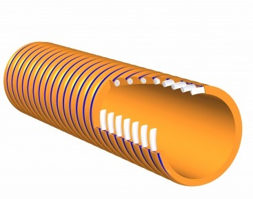 PVC zuig-/persslang oranje/blauw Jupiter SD