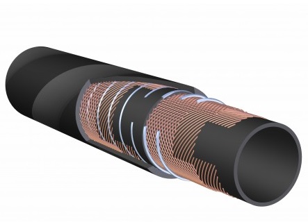 Rubber zuig/persslang zwart Adara 10 SBR SD