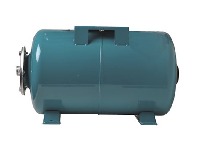 LEO stalen hydrofoorketel horizontaal groen gecoat